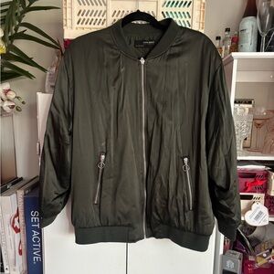 Zara Dark Green Bomber Jacket